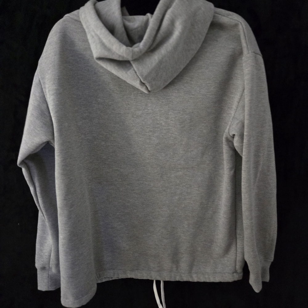 NWT sweatshirt w faux leather striped detail - Picture 6 of 6